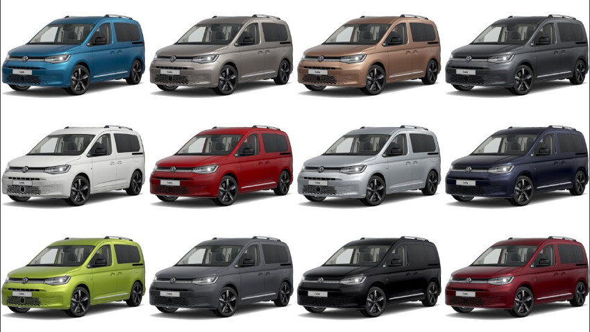 Volkswagen Caddy disabili lista colori