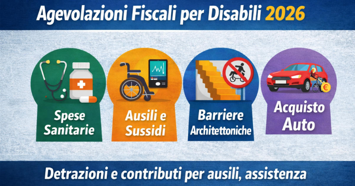 Disabili agevolazioni fiscali 2026